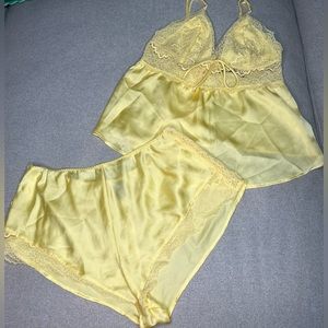 Victoria Secret Yellow Cami And Short Set